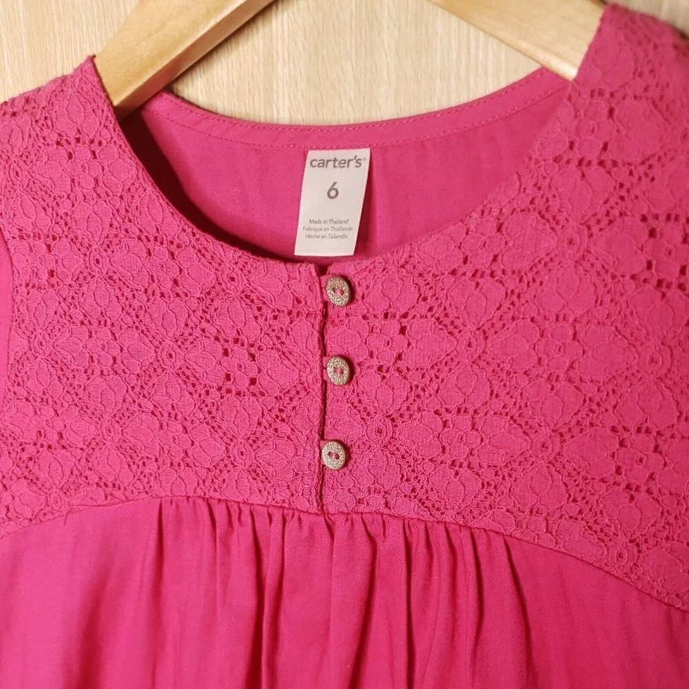 Carters Girls Pink Long Sleeve Cotton Tunic 6